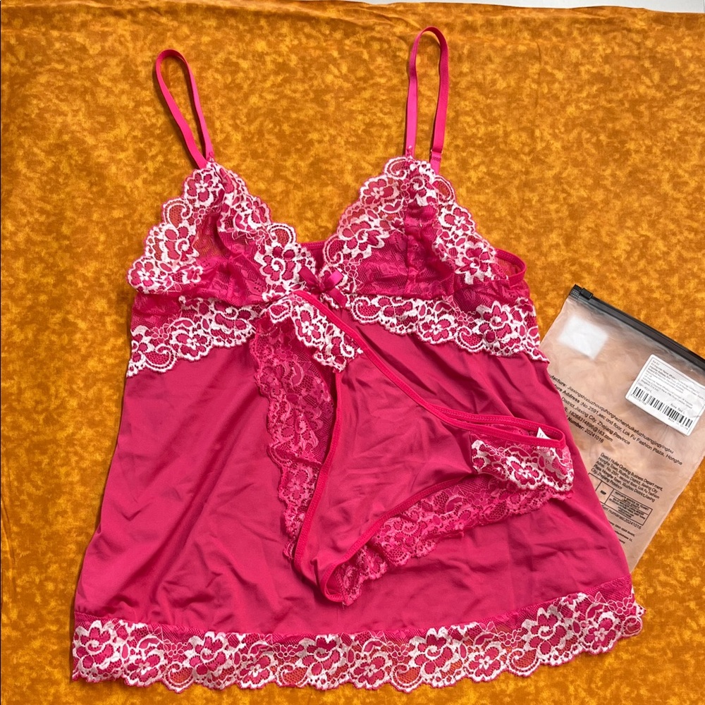 Hot Pink Lace-Trim - Women Intimates